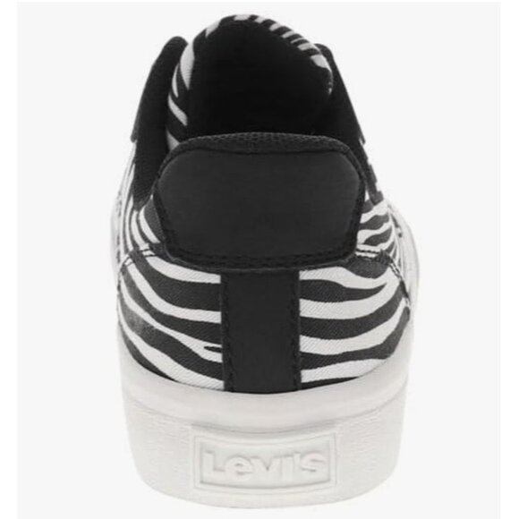 New! Size: 6 Women | Levi's Unisex Naya M Zebra Sneaker | Black & White - Picture 10 of 13